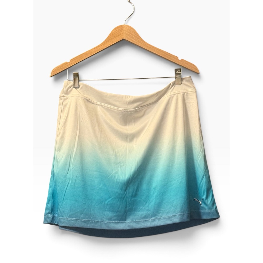 Puma Golf Skort Womens Large Blue Ombre DryCell Athletic Tennis Skirt L